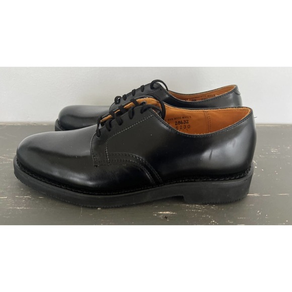 Herman Bootmakers Black Work Shoes Lace Up Neoprene Cushion MENS Size 8D EUC - Picture 4 of 12